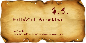 Hollósi Valentina névjegykártya